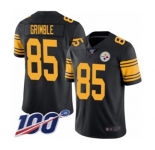 Youth Pittsburgh Steelers #85 Xavier Grimble Limited Black Rush Vapor Untouchable 100th Season Football Jersey