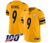 Youth Pittsburgh Steelers #9 Chris Boswell Limited Gold Inverted Legend 100th Season Football Jersey