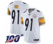 Youth Pittsburgh Steelers #91 Stephon Tuitt White Vapor Untouchable Limited Player 100th Season Football Jersey