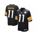 nike youth nfl jerseys pittsburgh steelers #11 wheaton black[nike]