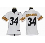 nike youth nfl jerseys pittsburgh steelers #34 mendenhall white[nike]