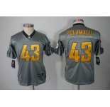 nike youth nfl jerseys pittsburgh steelers #43 polamalu grey[Elite shadow]