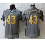 nike youth nfl jerseys pittsburgh steelers #43 troy polamalu grey[nike vapor]