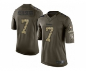 nike youth nfl jerseys pittsburgh steelers #7 roethlisberger army green[nike Limited Salute To Service]