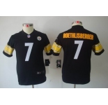 nike youth nfl jerseys pittsburgh steelers #7 roethlisberger black[nike limited]