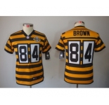 nike youth nfl jerseys pittsburgh steelers #84 brown yellow-black[nike limited team 80 anniversary]