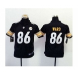 nike youth nfl jerseys pittsburgh steelers #86 ward black[nike]