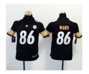 nike youth nfl jerseys pittsburgh steelers #86 ward black[nike]