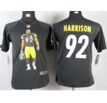 nike youth nfl jerseys pittsburgh steelers #92 harrison black[portrait fashion]
