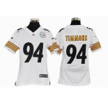 nike youth nfl jerseys pittsburgh steelers #94 timmons white[nike]