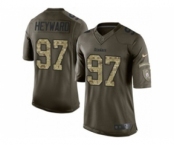 nike youth nfl jerseys pittsburgh steelers #97 heyward army green[nike Limited Salute To Service]