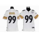 nike youth nfl jerseys pittsburgh steelers #99 keisel white[nike]