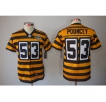 nike youth pittsburgh steelers #53 pouncey throwback yellow-black[nike limited team 80 anniversary]