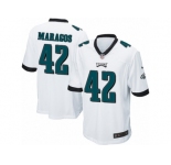 Men Nike Philadelphia Eagles #42 Chris Maragos Game White NFL Jersey