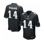 Men's Nike Philadelphia Eagles #14 Mike Wallace Game Black Alternate NFL Jersey