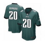 Men's Nike Philadelphia Eagles #20 Brian Dawkins Game Midnight Green Team Color NFL Jersey