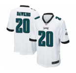 Men's Nike Philadelphia Eagles #20 Brian Dawkins Game White NFL Jersey