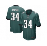 Men's Nike Philadelphia Eagles #34 Kenjon Barner Game Midnight Green Team Color NFL Jersey