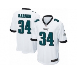 Men's Nike Philadelphia Eagles #34 Kenjon Barner Game White NFL Jersey