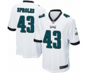 Men's Nike Philadelphia Eagles #43 Darren Sproles Game White NFL Jersey