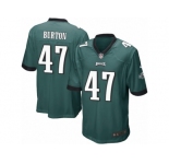 Men's Nike Philadelphia Eagles #47 Trey Burton Game Midnight Green Team Color NFL Jersey