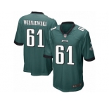 Men's Nike Philadelphia Eagles #61 Stefen Wisniewski Game Midnight Green Team Color NFL Jersey