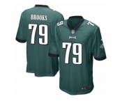 Men's Nike Philadelphia Eagles #79 Brandon Brooks Game Midnight Green Team Color NFL Jersey
