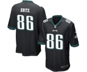 Men's Nike Philadelphia Eagles #86 Zach Ertz Game Black Alternate NFL Jersey