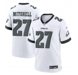 Men's Philadelphia Eagles #27 Quinyon Mitchell Nike Midnight White Game Football Jersey