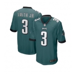 Men's Philadelphia Eagles #3 Smith JR Nike Green Game Player Jersey
