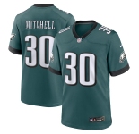 Men's Philadelphia Eagles #30 Mitchell Game Green Football Jersey