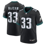 Men's Philadelphia Eagles #33 DeJean Game Black Football Jersey