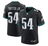 Men's Philadelphia Eagles #54 Trotter JR Game Black Football Jersey