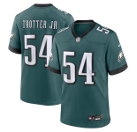 Men's Philadelphia Eagles #54 Trotter JR Game Green Football Jersey