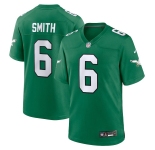 Men's Philadelphia Eagles #6 DeVonta Smith Green 2023 Game Throwback Jersey