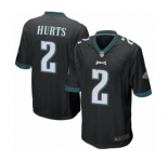 Philadelphia Eagles #2 Jalen Hurts Game Black Alternate Football Jersey