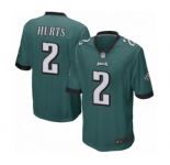 Philadelphia Eagles #2 Jalen Hurts Game Midnight Green Team Color Football Jersey