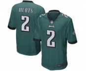 Philadelphia Eagles #2 Jalen Hurts Game Midnight Green Team Color Football Jersey