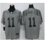 Men Nike Philadelphia Eagles #11 Carson Wentz Lights Out Gray Elite Jerseys
