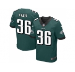 Men Nike Philadelphia Eagles #36 Jay Ajayi Midnight Green Team Color Stitched NFL New Elite Jersey