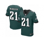 Men's Nike Philadelphia Eagles #21 Leodis McKelvin Elite Midnight Green Team Color NFL Jersey