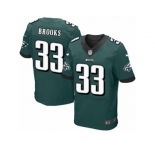 Men's Nike Philadelphia Eagles #33 Ron Brooks Elite Midnight Green Team Color NFL Jersey