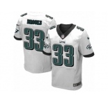 Men's Nike Philadelphia Eagles #33 Ron Brooks Elite White NFL Jersey