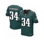 Men's Nike Philadelphia Eagles #34 Donnel Pumphrey Elite Midnight Green Team Color NFL Jersey