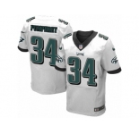 Men's Nike Philadelphia Eagles #34 Donnel Pumphrey Elite White NFL Jersey