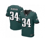 Men's Nike Philadelphia Eagles #34 Kenjon Barner Elite Midnight Green Team Color NFL Jersey