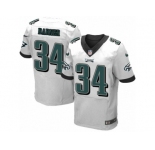 Men's Nike Philadelphia Eagles #34 Kenjon Barner Elite White NFL Jersey