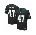 Men's Nike Philadelphia Eagles #47 Trey Burton Elite Black Alternate NFL Jersey