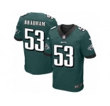 Men's Nike Philadelphia Eagles #53 Nigel Bradham Elite Midnight Green Team Color NFL Jersey