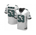 Men's Nike Philadelphia Eagles #53 Nigel Bradham Elite White NFL Jersey